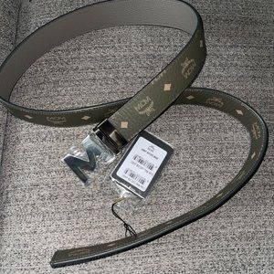 Brand new MCM belt Olive green/tan
